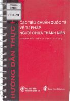 Hướng dẫn thực hành các tiêu chuẩn quốc tế liên quan đến tư pháp người chưa thành niên : Sách tham khảo, tái bản lần thứ nhất có bổ sung 